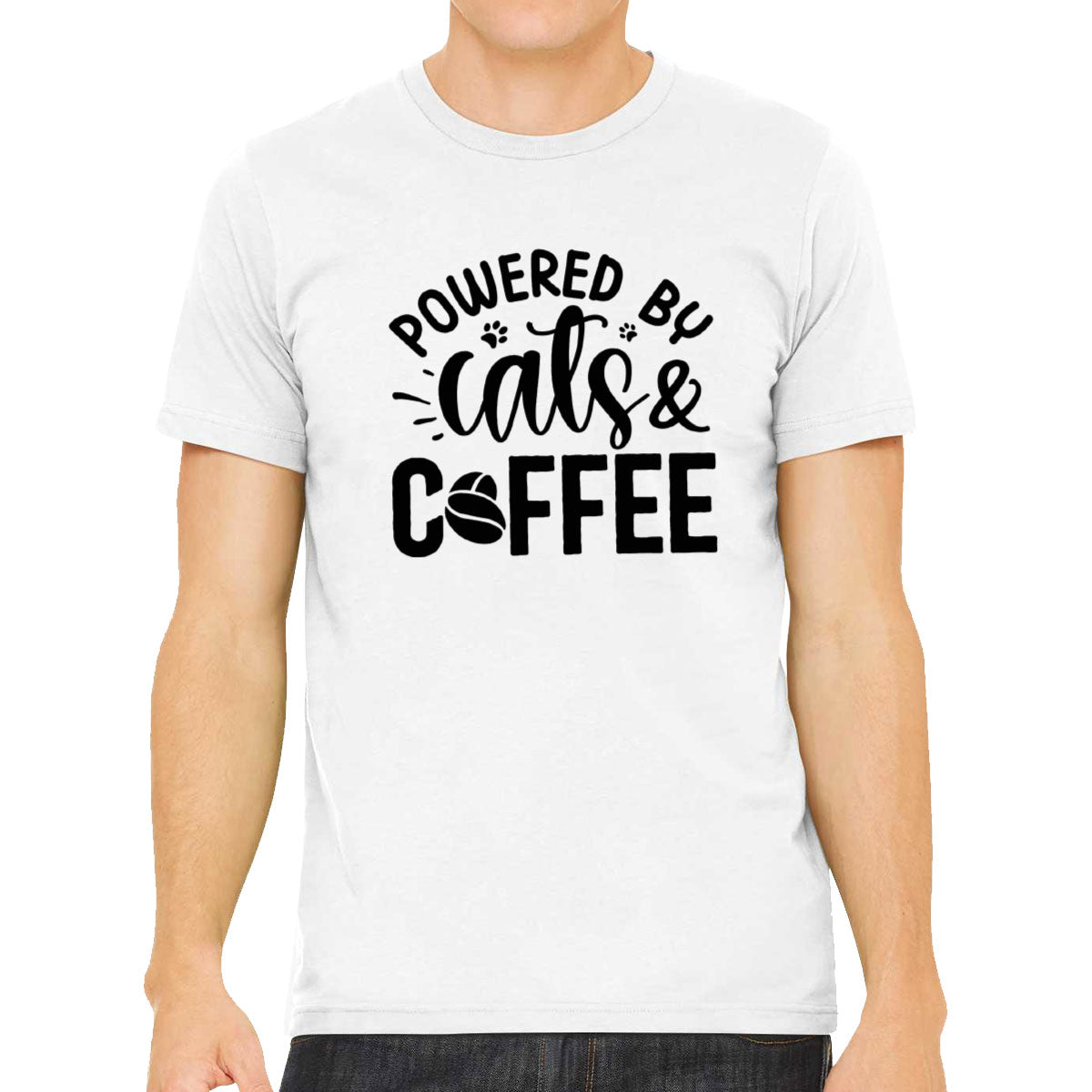 Powered By Cats And Coffee Mother's Day Men's T-shirt