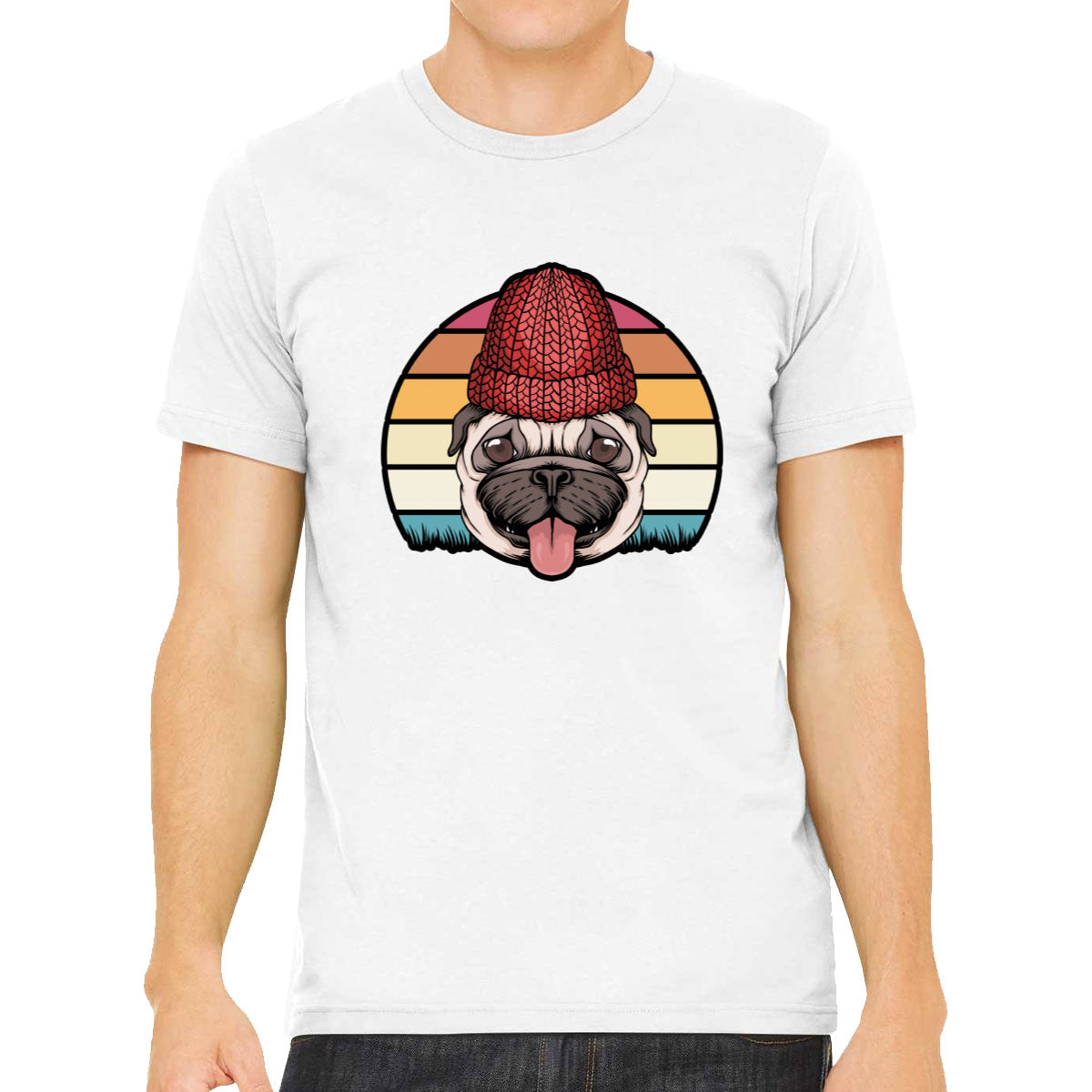 Retro Pug Dog Vintage Men's T-shirt