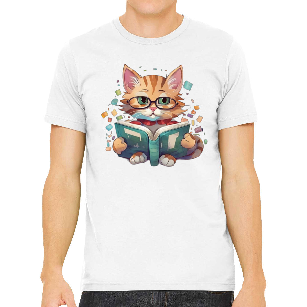 Reading Cat Men's T-shirt