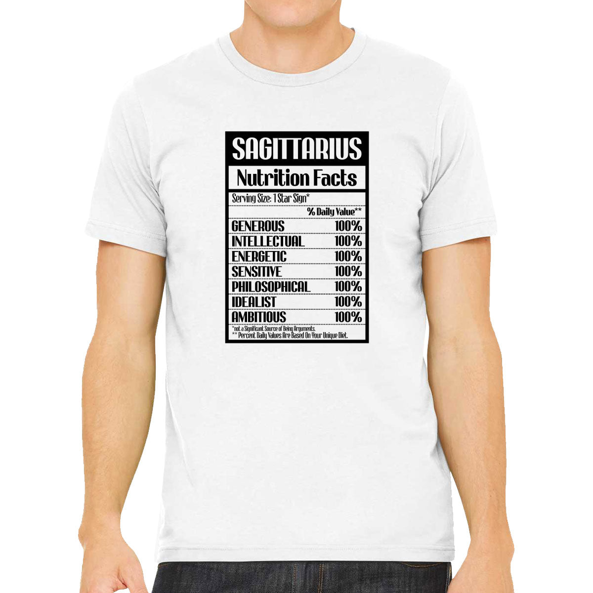 Sagittarius Zodiac Nutrition Facts Men's T-shirt