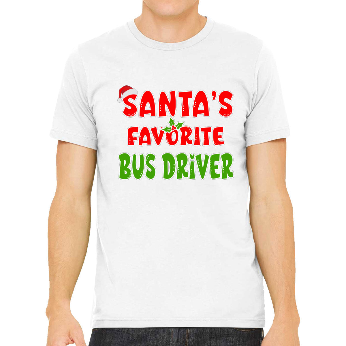 Santa's Favorite Bus Driver Men's T-shirt