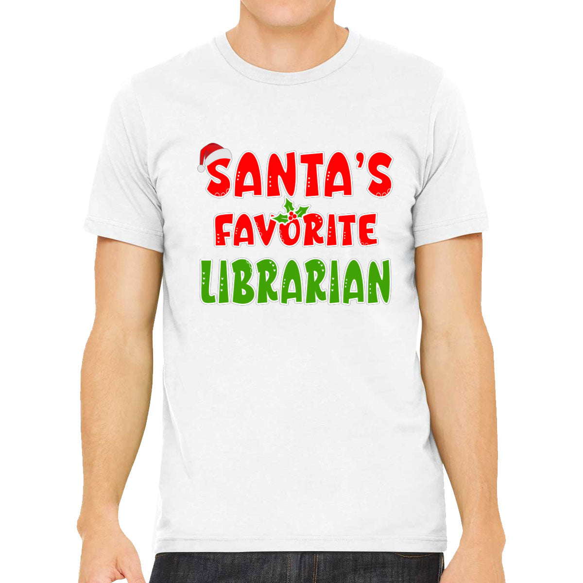 Santa's Favorite Librarian Men's T-shirt