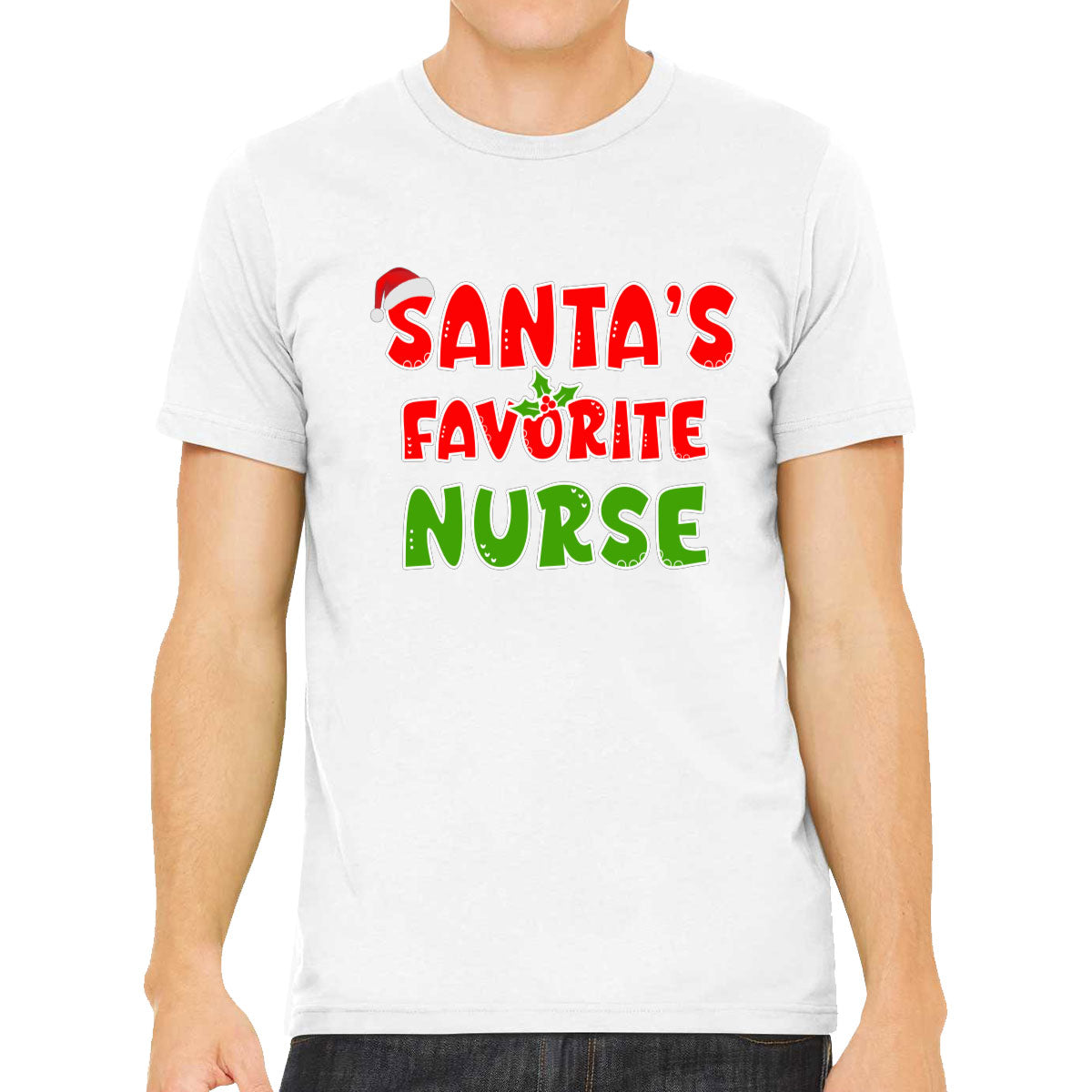 Santa's Favorite Nurse Men's T-shirt