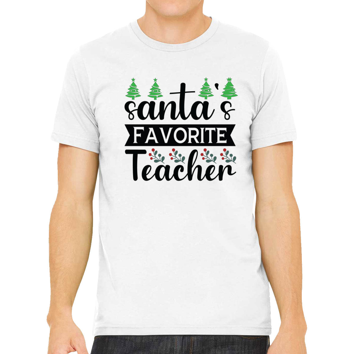 Santa's Favorite Teacher Men's T-shirt