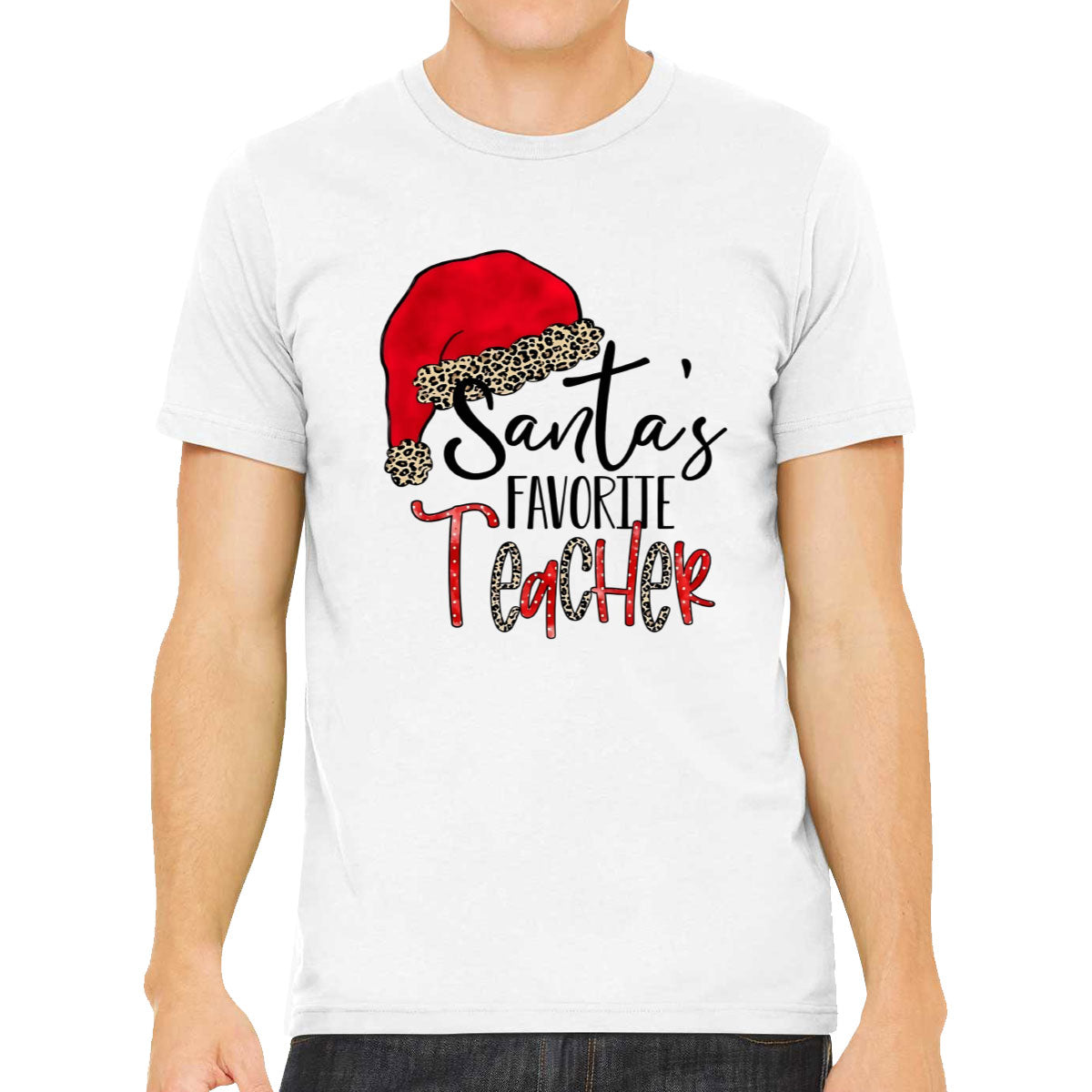 Santa's Favorite Teacher Men's T-shirt