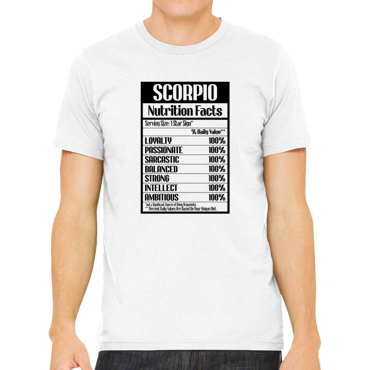 Scorpio Zodiac Nutrition Facts Men's T-shirt