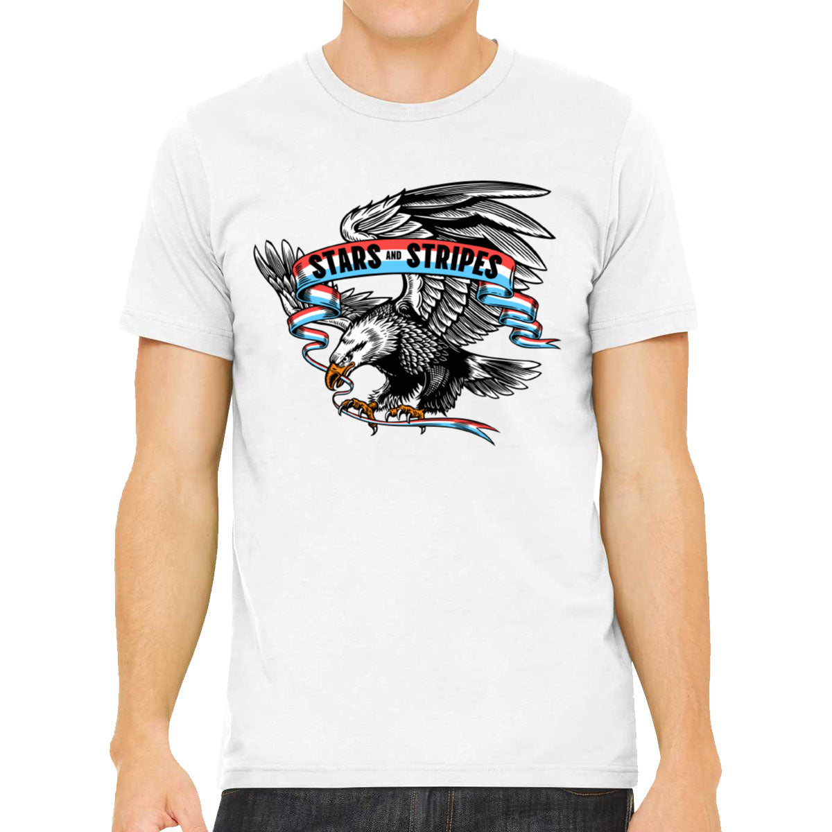 Stars And Stripes American Eagle Patriotic Men's T-shirt