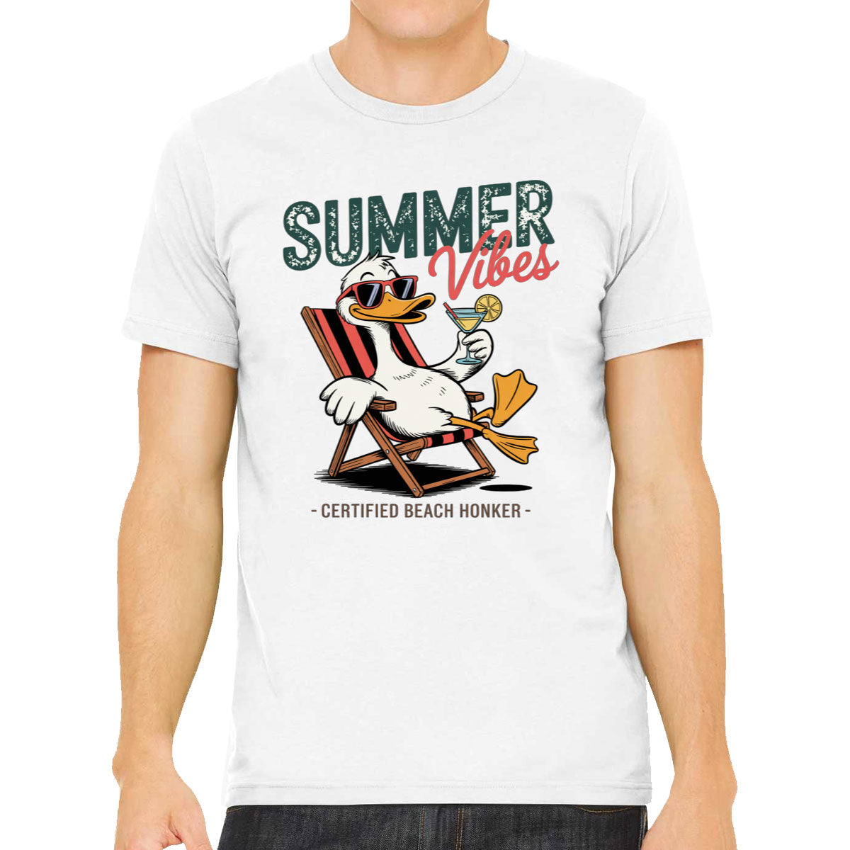 Summer Vibes Funny Duck Men's T-shirt