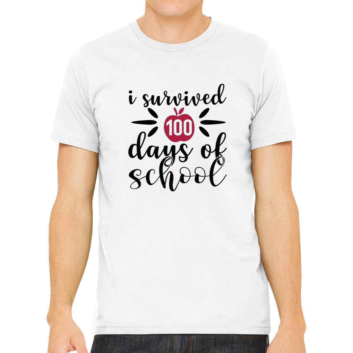 I Survived 100 Days Of School Teacher Men's T-shirt