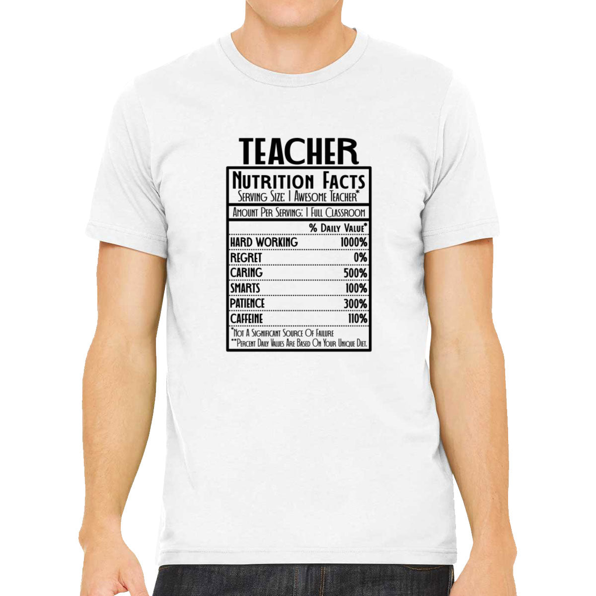 Teacher Nutrition Facts Men's T-shirt