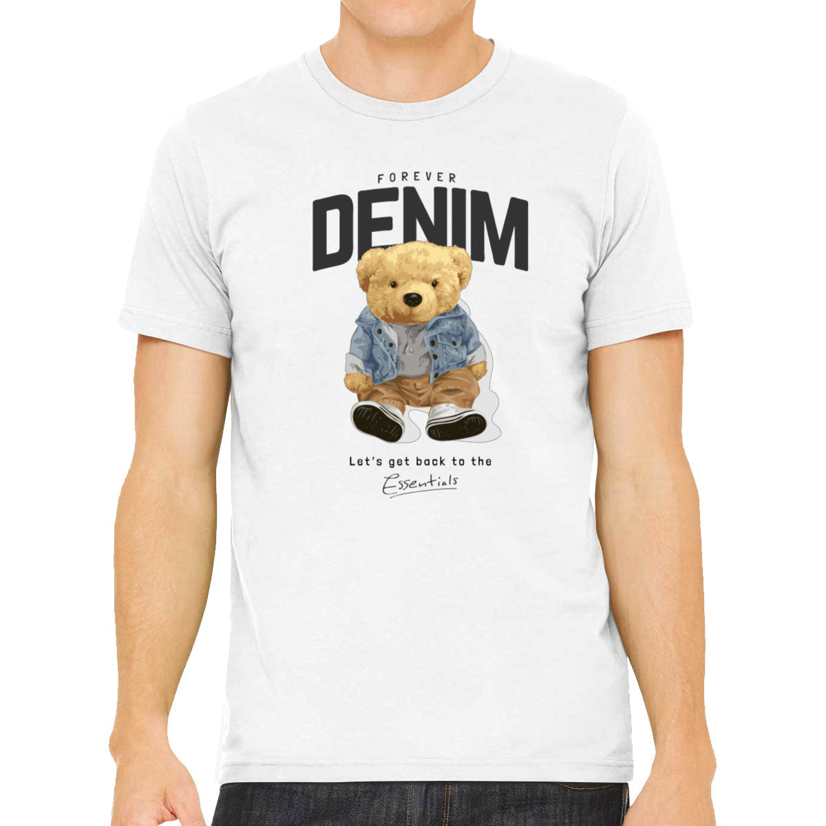 Teddy Bear Forever Denim Men's T-shirt