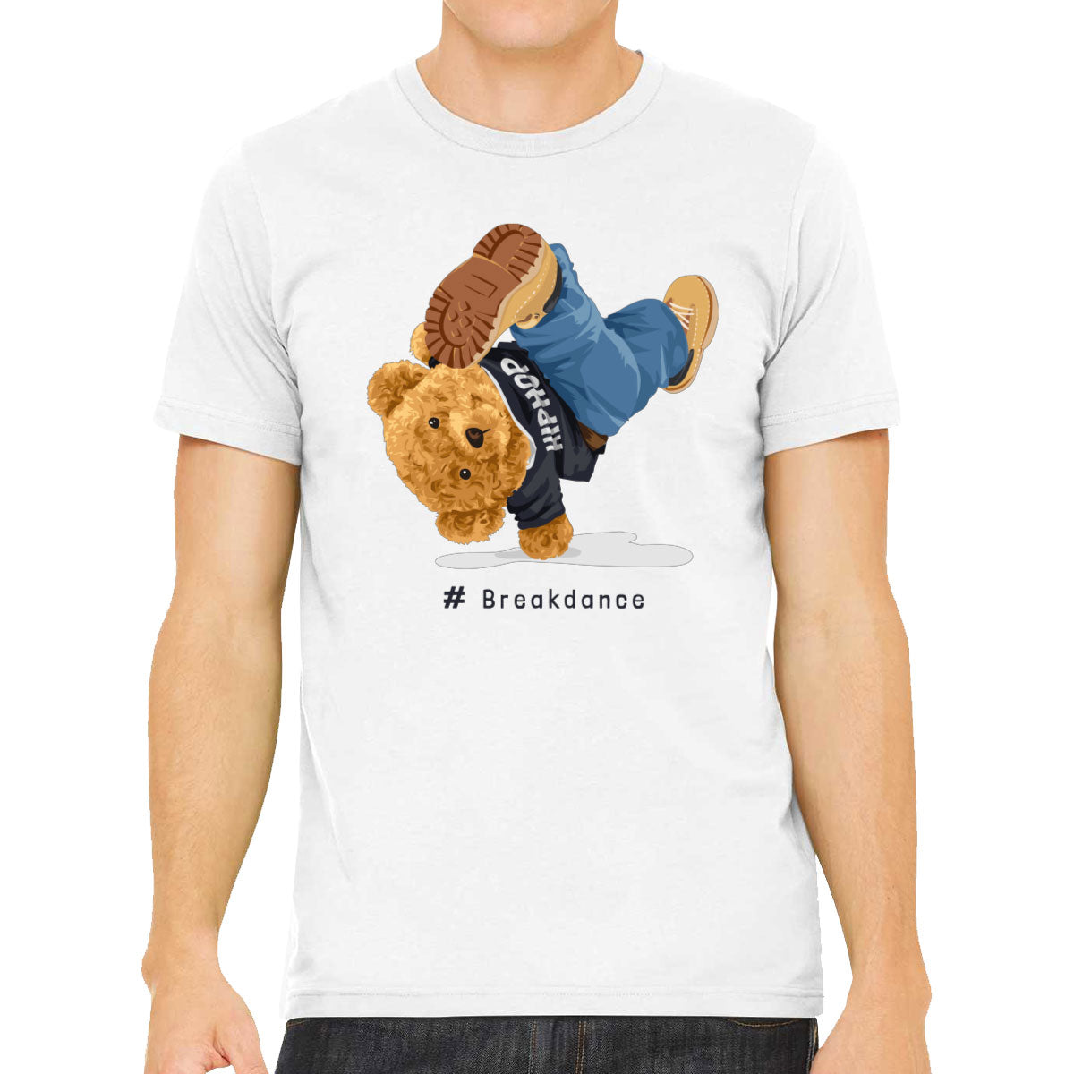 Teddy Bear Hiphop Breakdancing Men's T-shirt