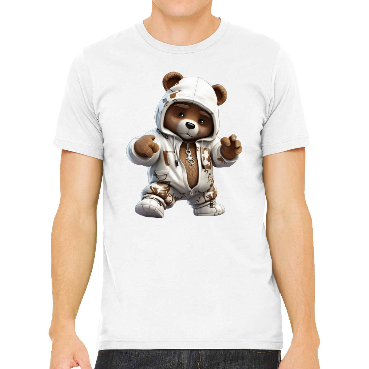 Teddy Bear Wearing Streetwear Men's T-shirt