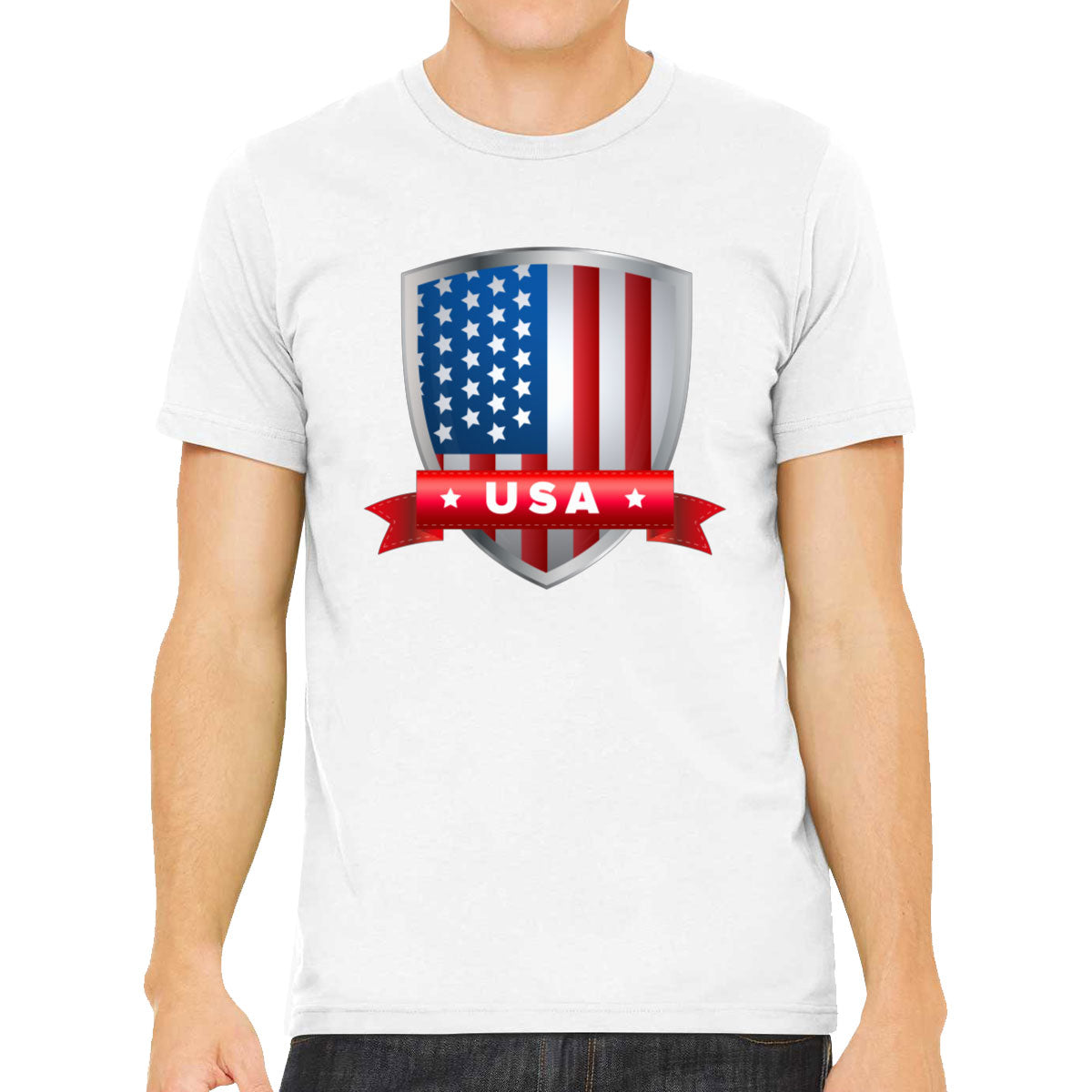 USA Shield Flag Men's T-shirt