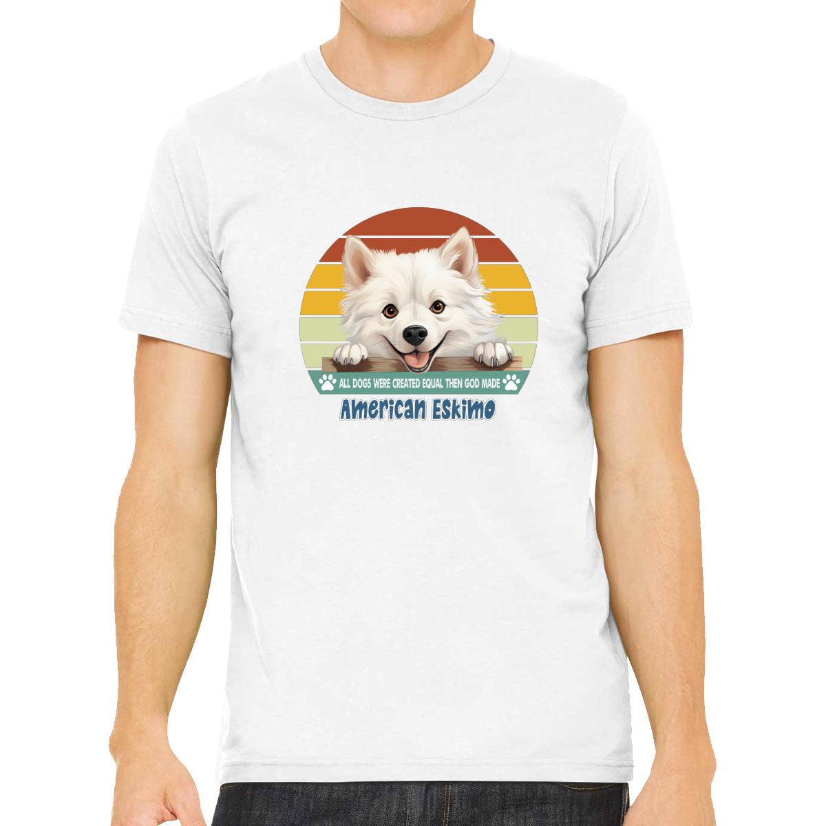 All Dogs Were Created Equal American Eskimo Men's T-shirt