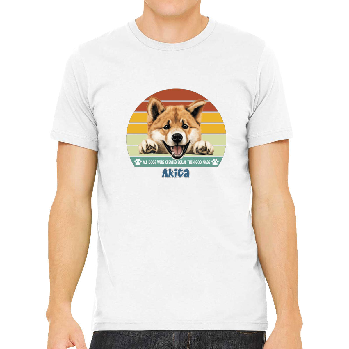 All Dogs Were Created Equal Akita Men's T-shirt