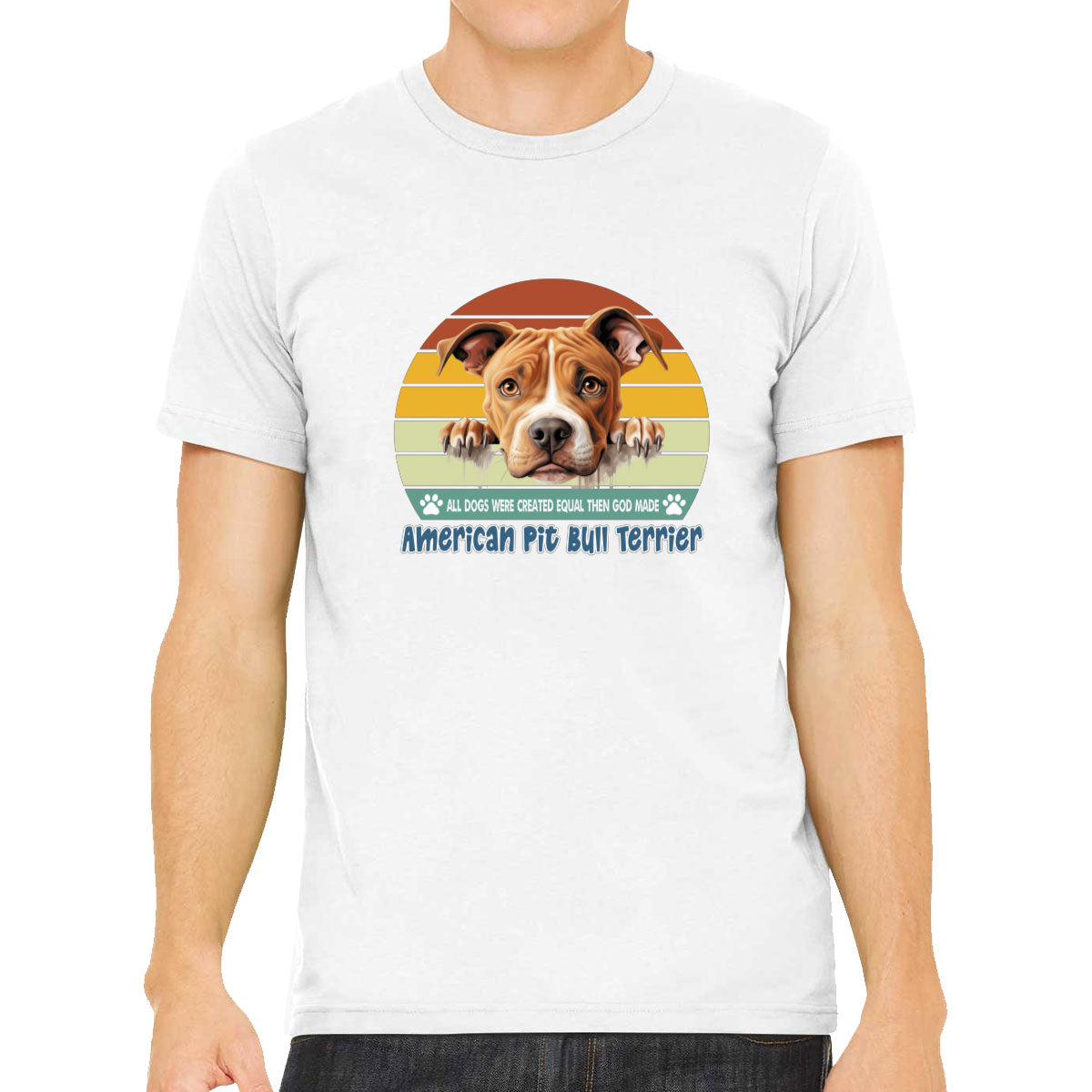 All Dogs Were Created Equal American Pitbull Men's T-shirt