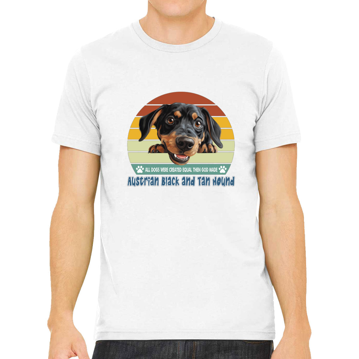 All Dogs Were Created Equal Austrian Black And Tan Hound Men's T-shirt