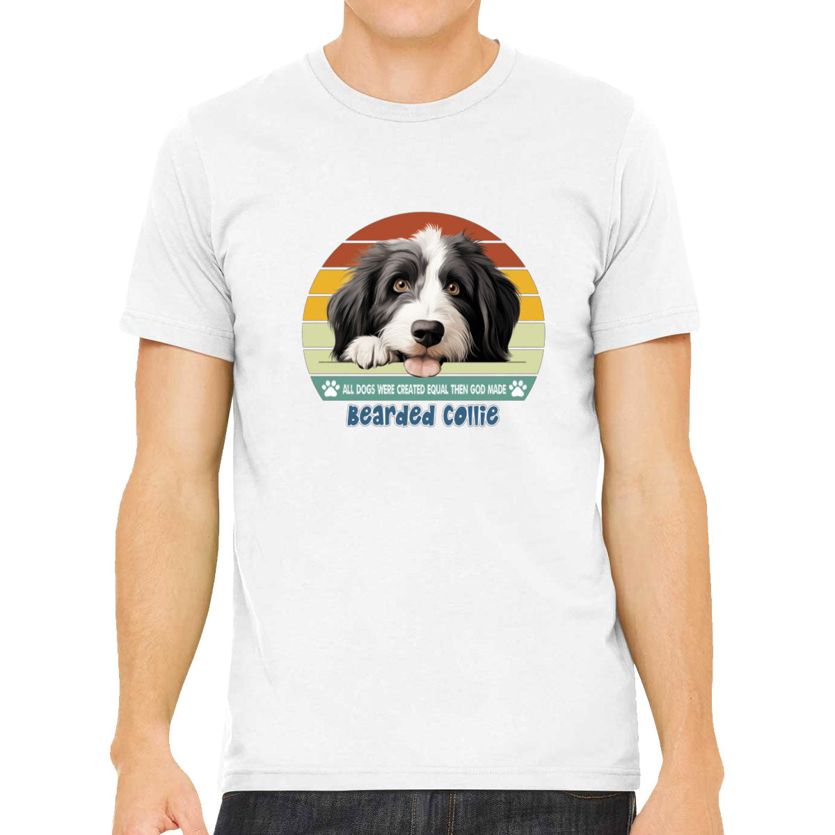 All Dogs Were Created Equal Bearded Collie Men's T-shirt