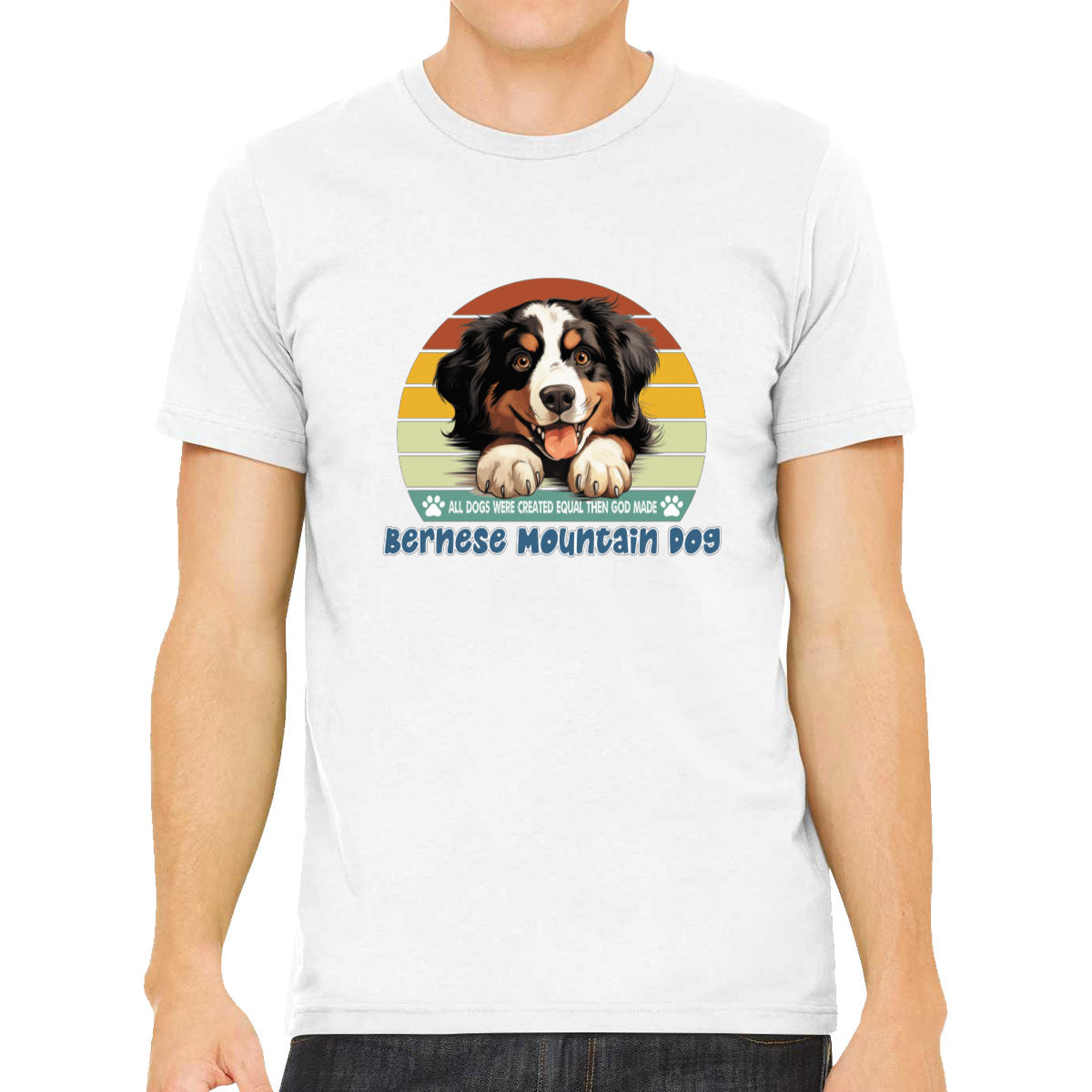 All Dogs Were Created Equal Bernese Mountain Dog Men's T-shirt