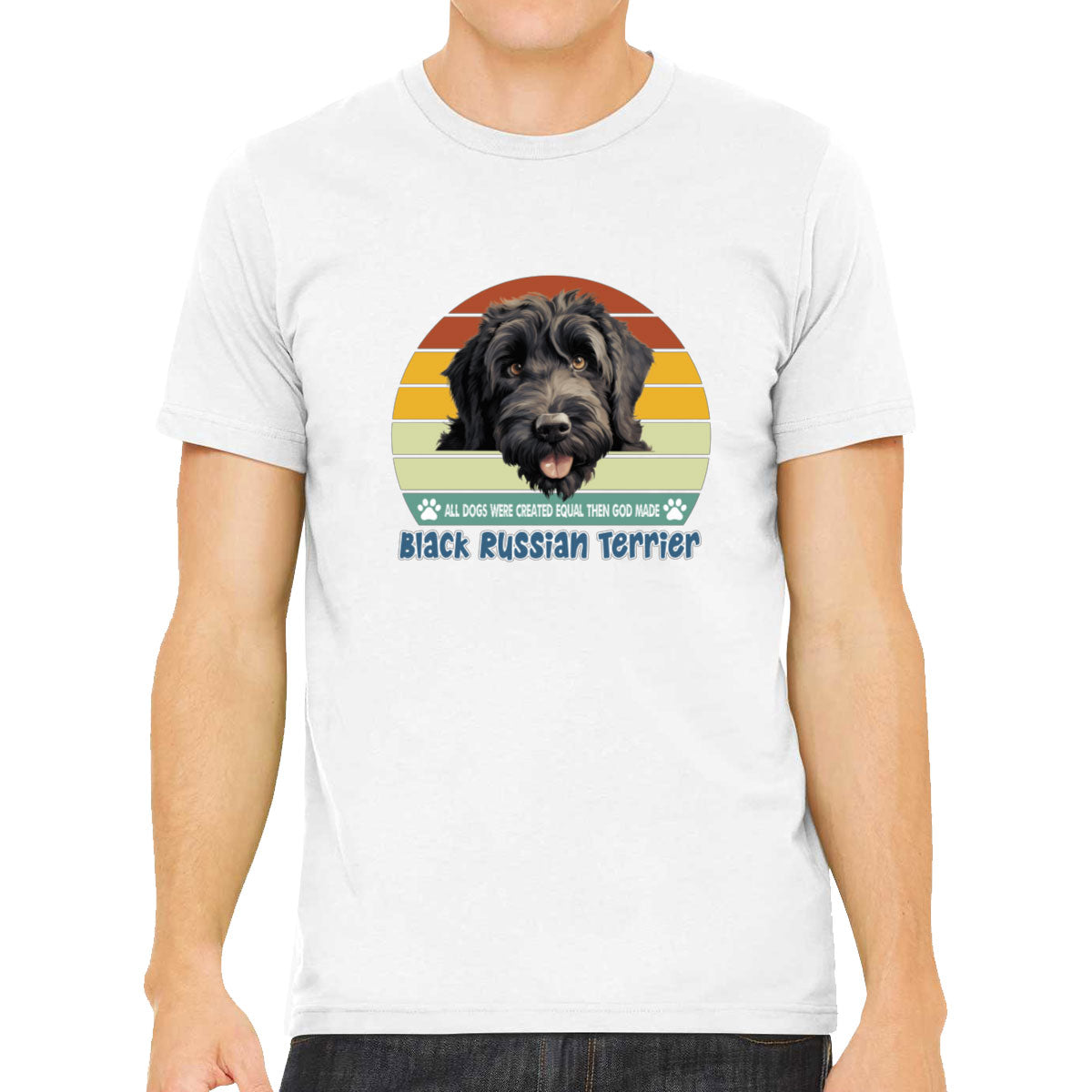 All Dogs Were Created Equal Black Russian Terrier Men's T-shirt