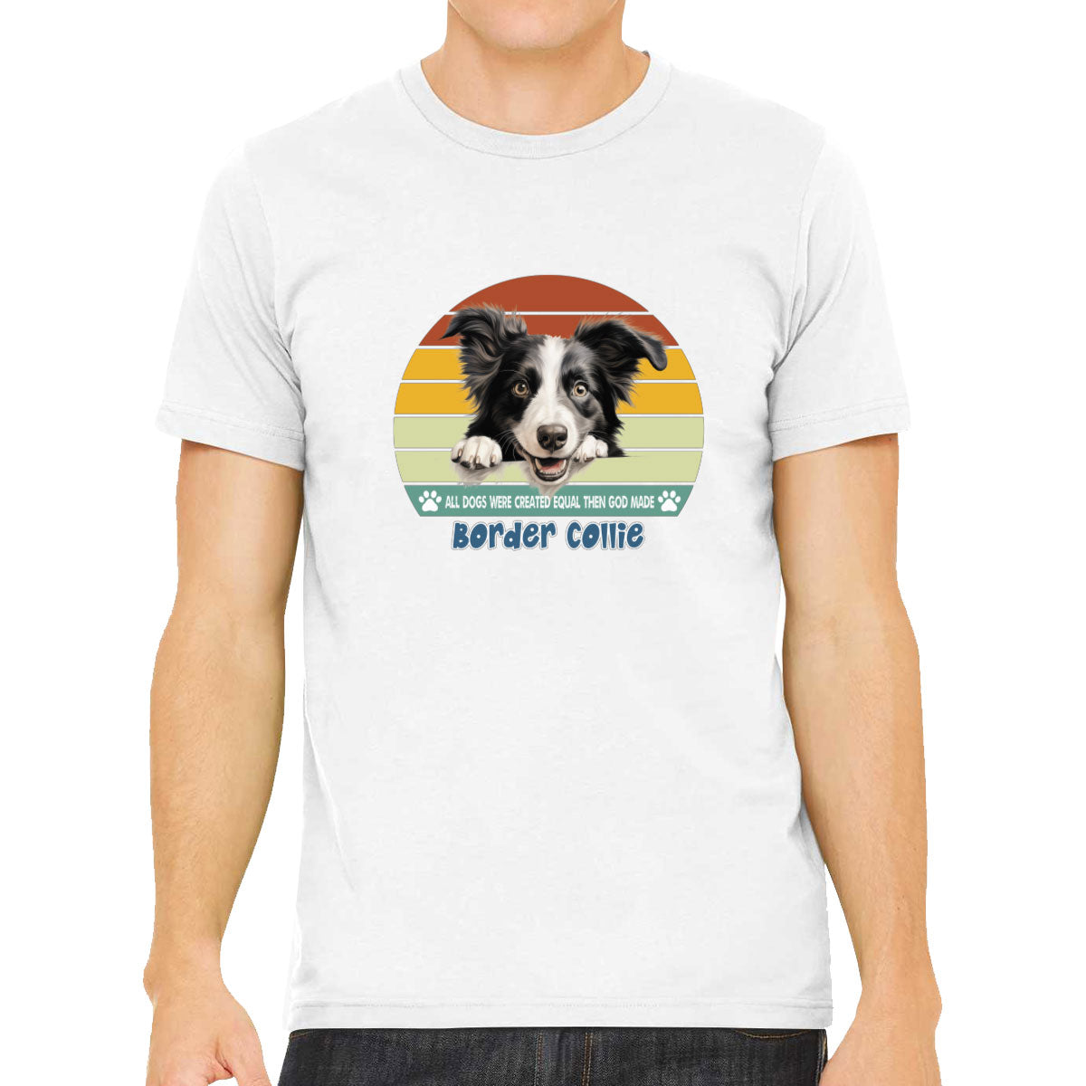 All Dogs Were Created Equal Border Collie Men's T-shirt