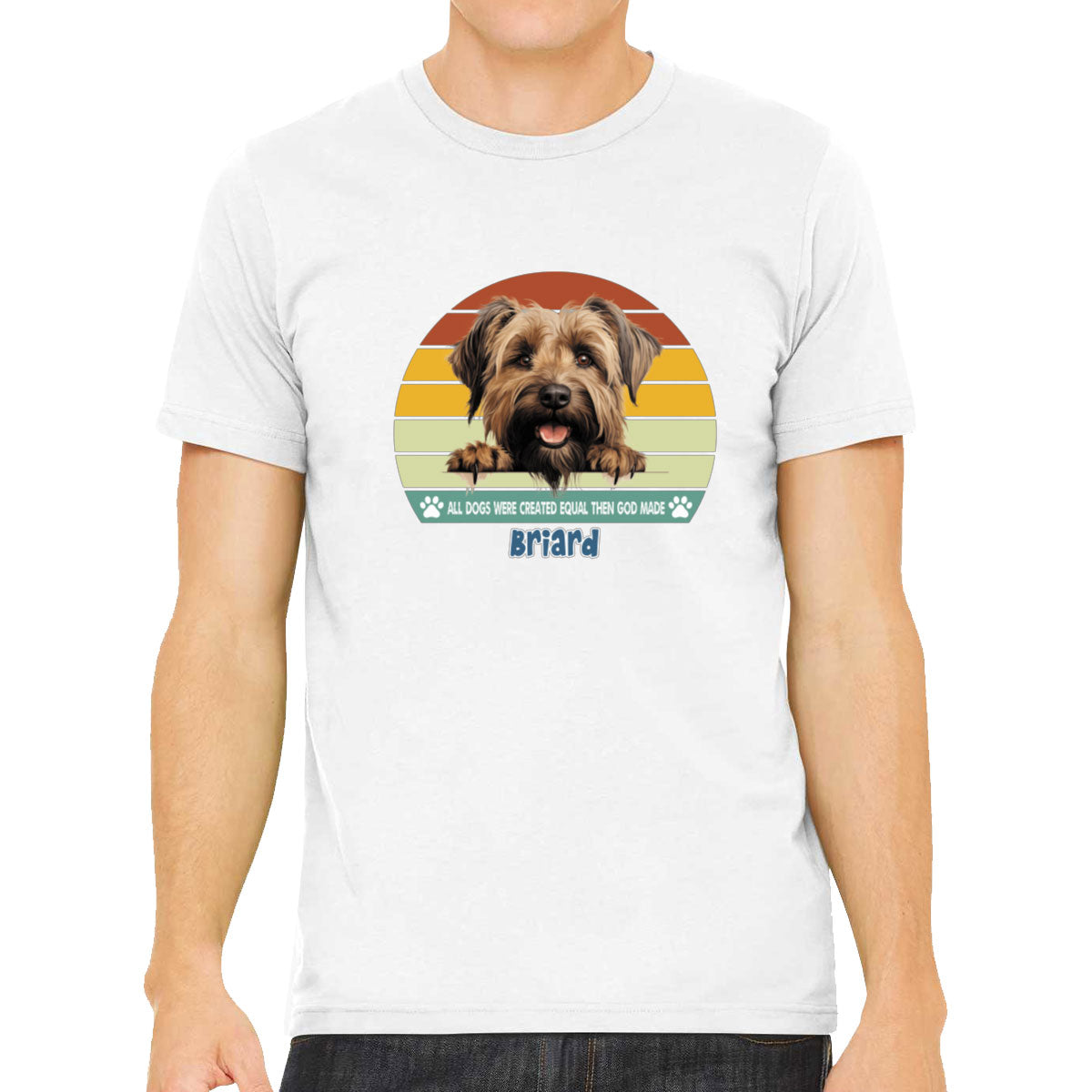 All Dogs Were Created Equal Briard Men's T-shirt