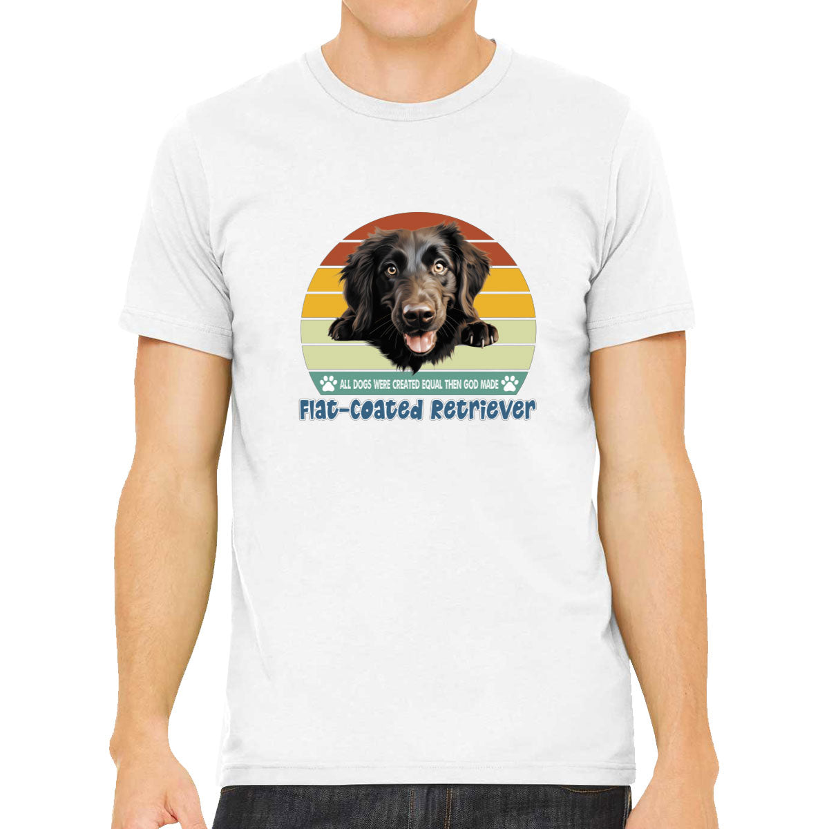 All Dogs Were Created Equal Flat-Coated Retriever Men's T-shirt