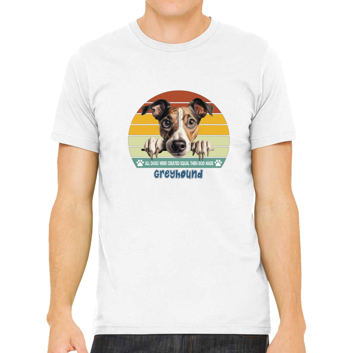 All Dogs Were Created Equal Greyhound Men's T-shirt