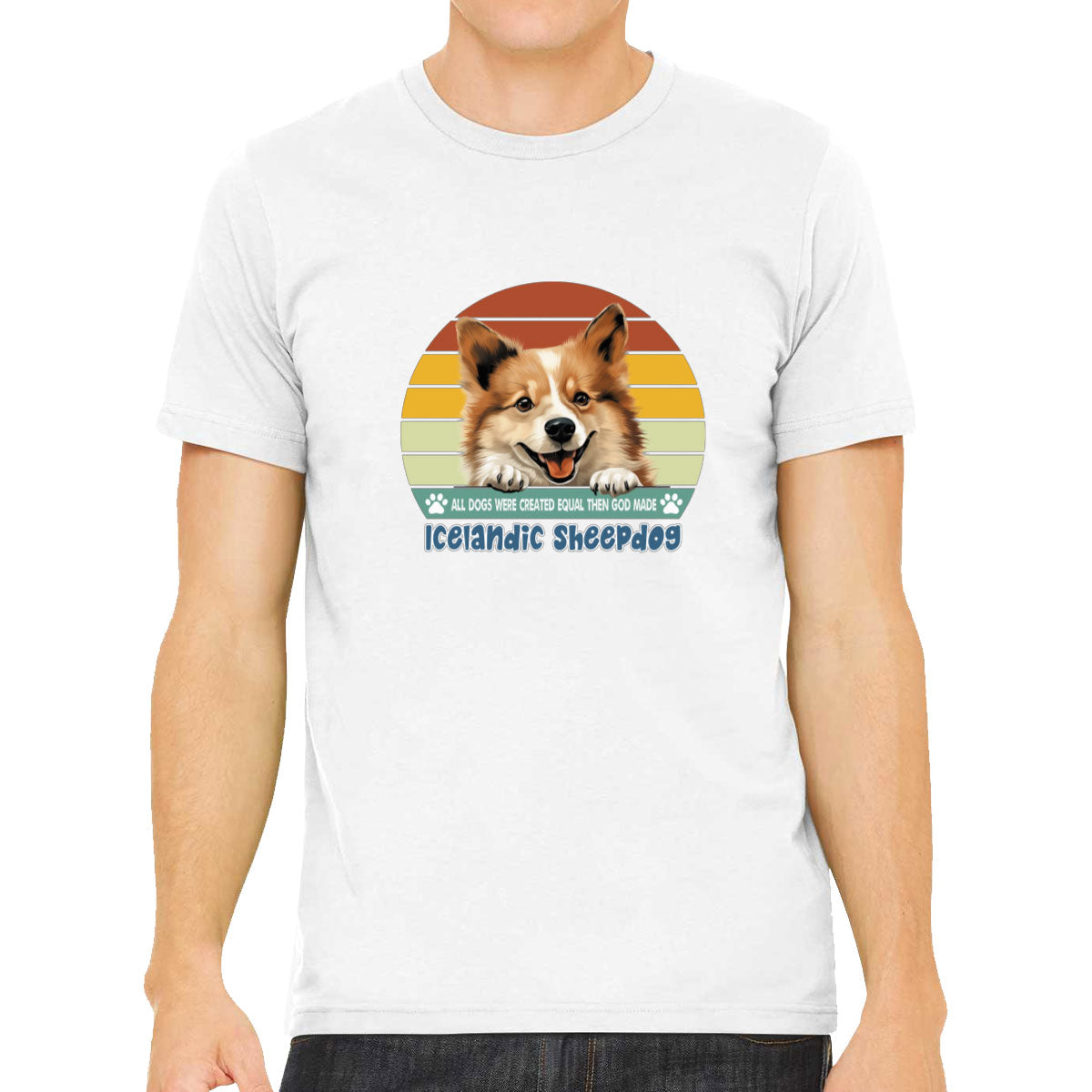 All Dogs Were Created Equal Icelandic Sheepdog Men's T-shirt