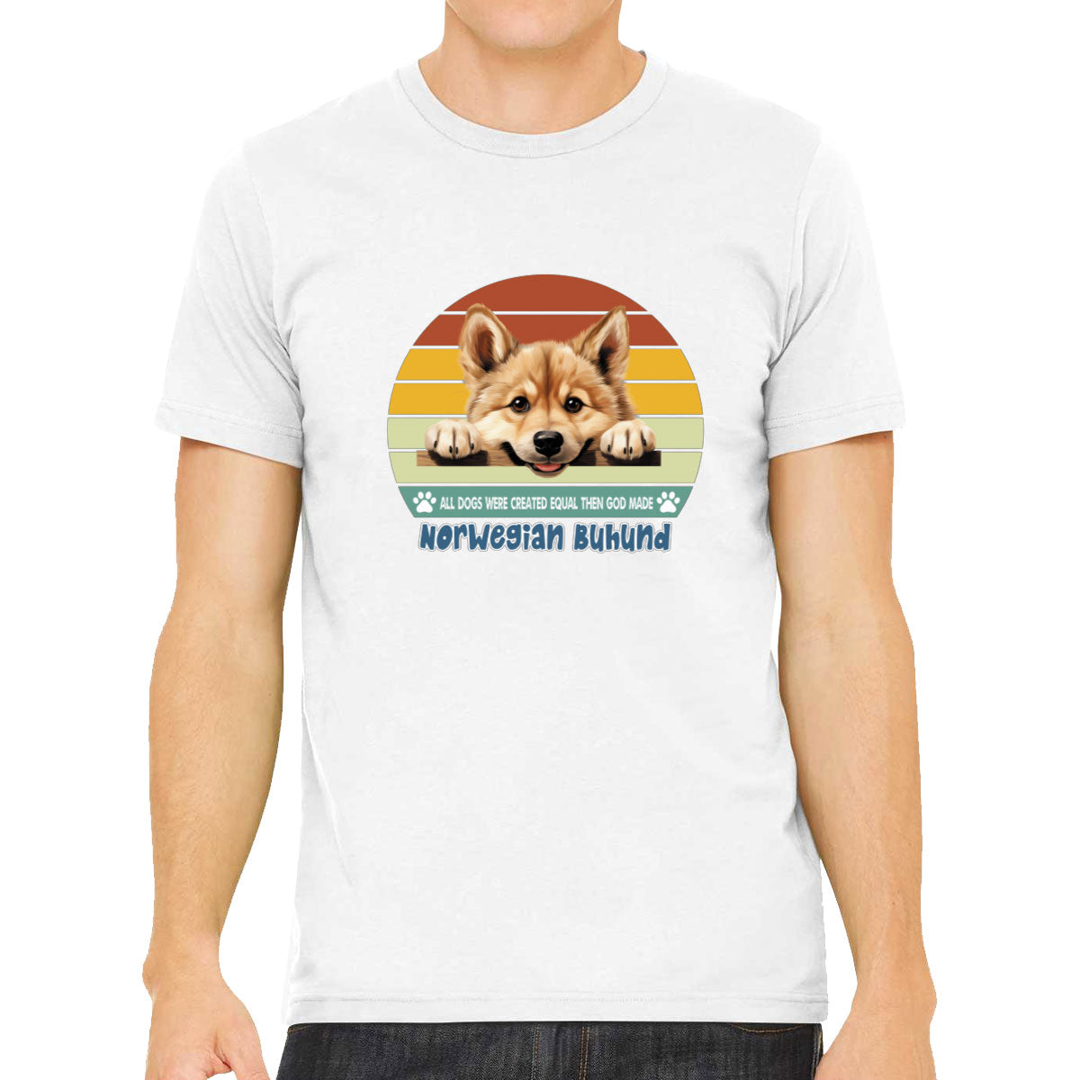 All Dogs Were Created Equal Norwegian Buhund Men's T-shirt