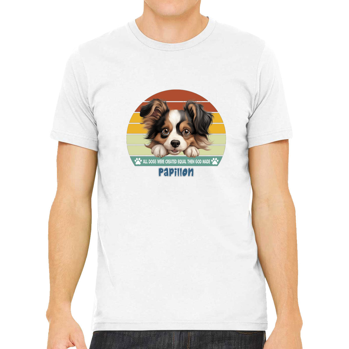 All Dogs Were Created Equal Papillon Men's T-shirt