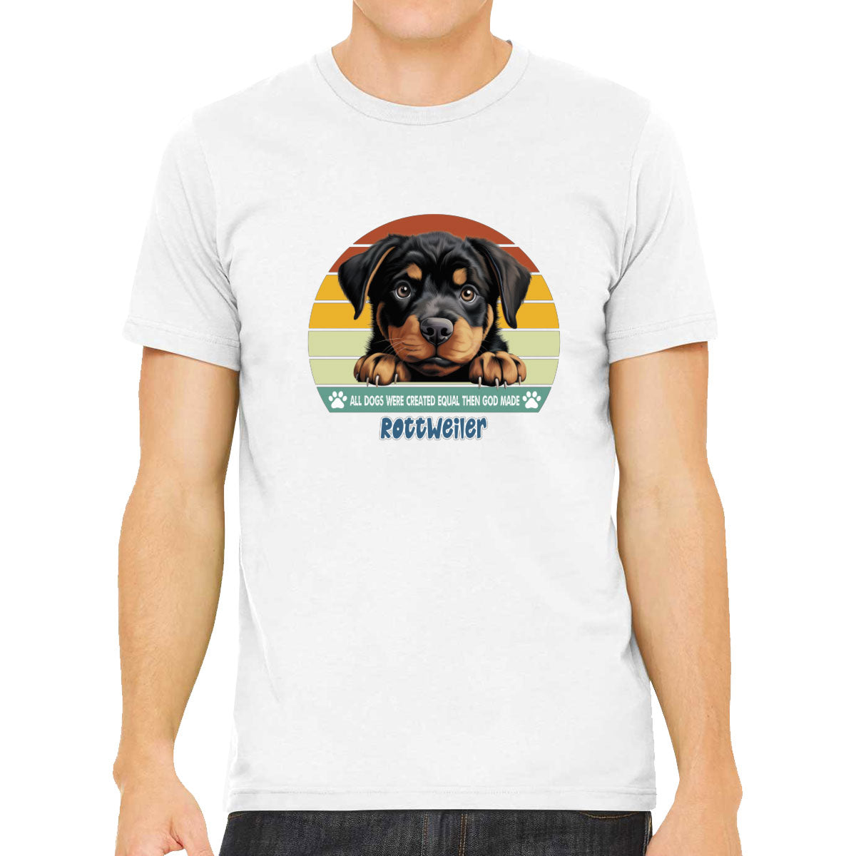 All Dogs Were Created Equal Rottweiler Men's T-shirt