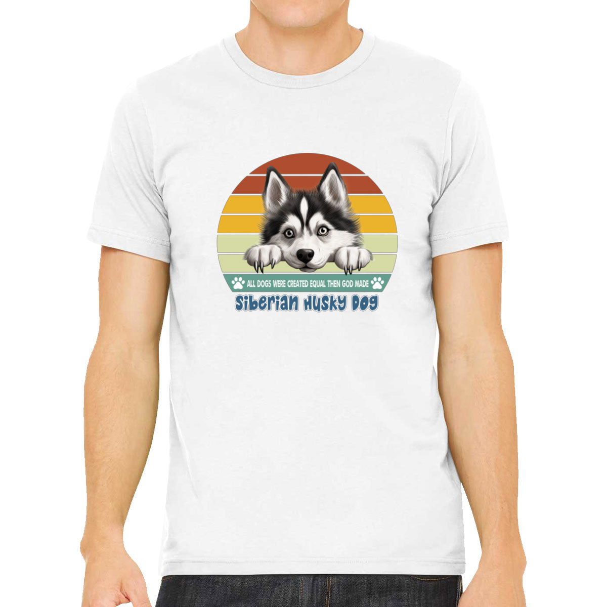 All Dogs Were Created Equal Siberian Husky Dog Men's T-shirt