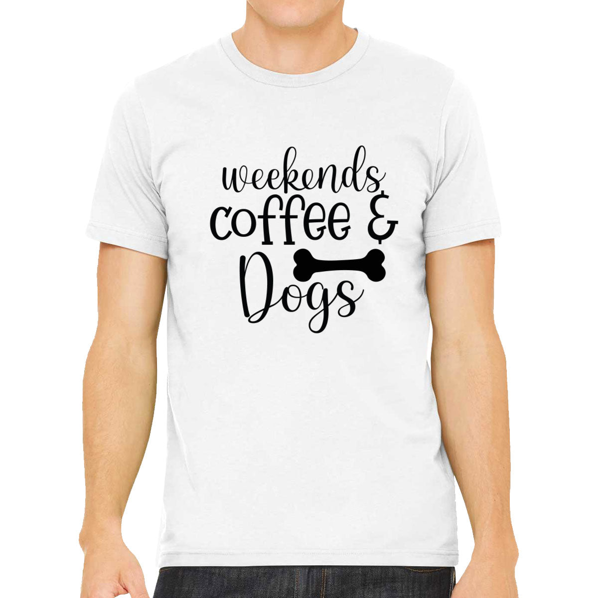 Weekend Coffee And Dogs Men's T-shirt