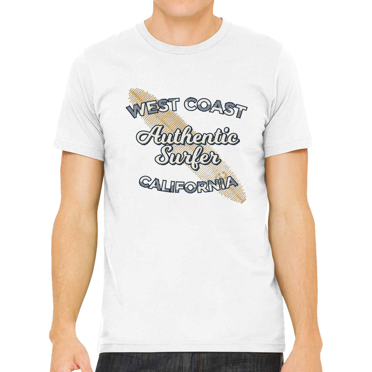 Authentic Surfer West Coast California Men's T-shirt
