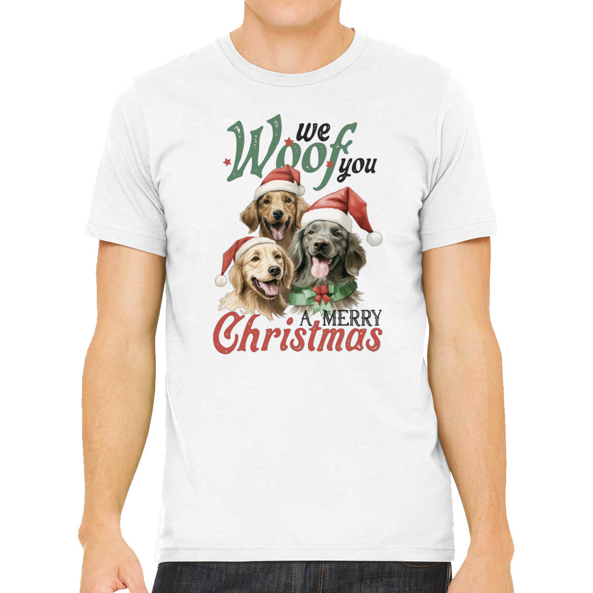 We Woof You A Merry Christmas Men's T-shirt