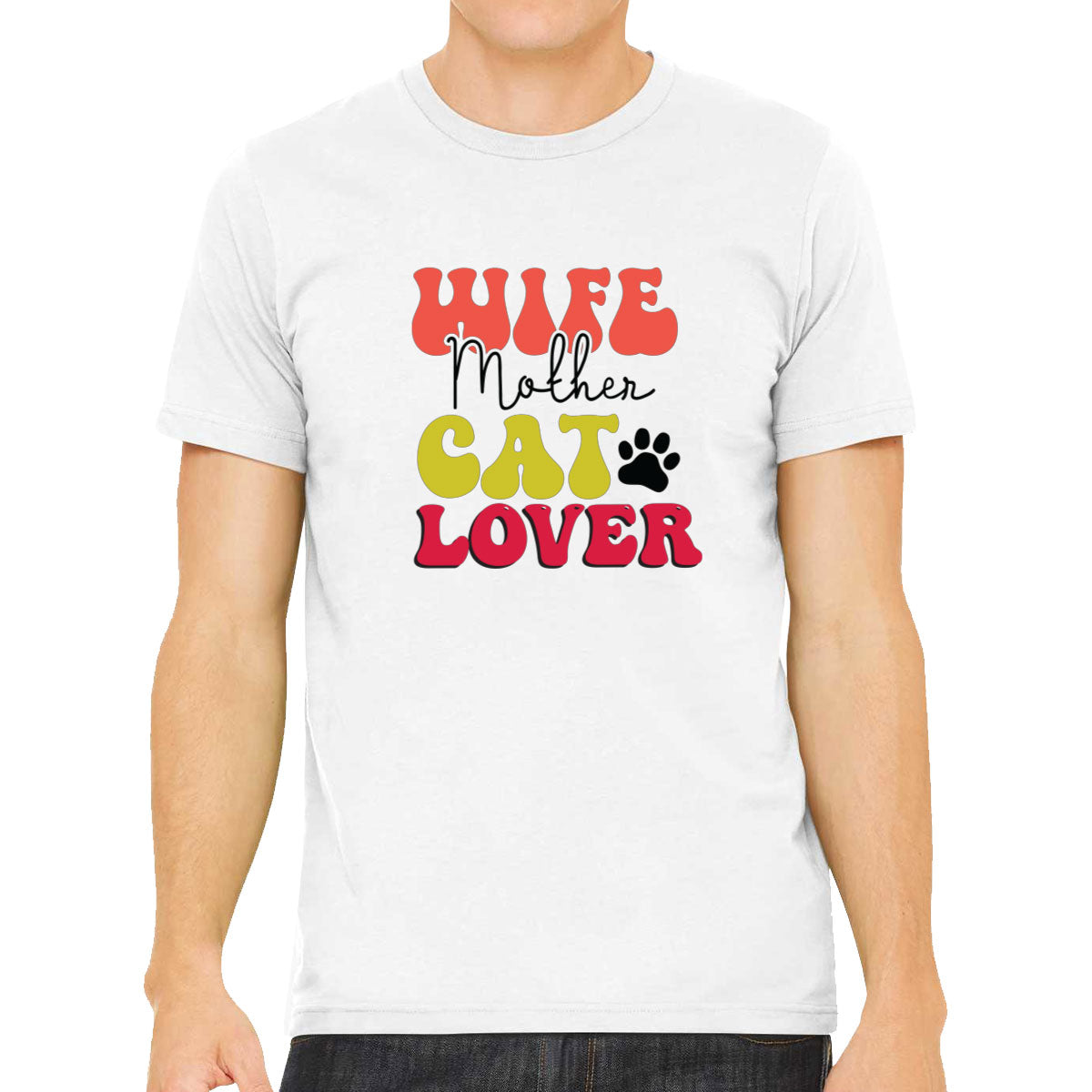 Wife Mother Cat Lover Mother's Day Men's T-shirt