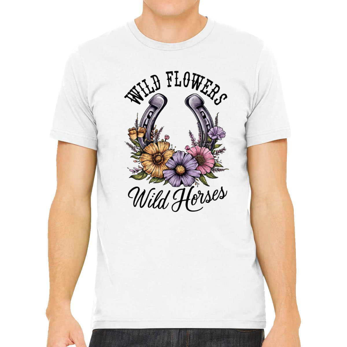 Wild Flowers Wild Horses Men's T-shirt