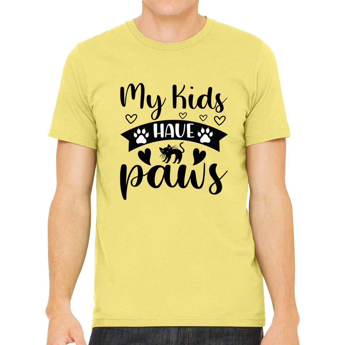 My Kids Have Paws Cat Men's T-shirt