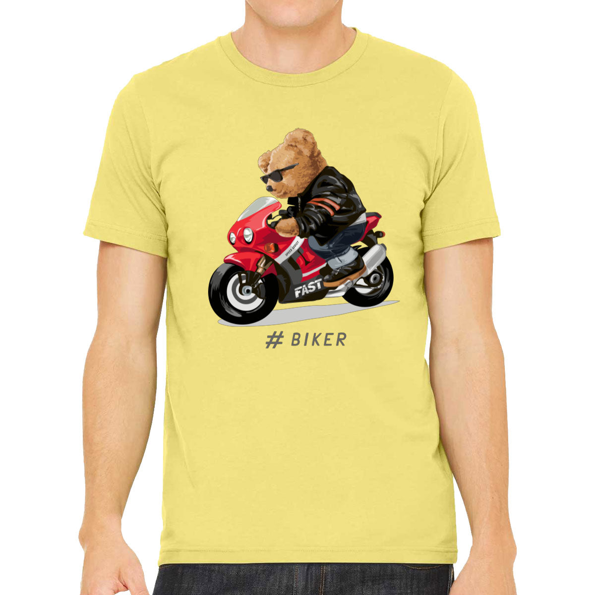 Teddy Bear Cool Biker Men's T-shirt