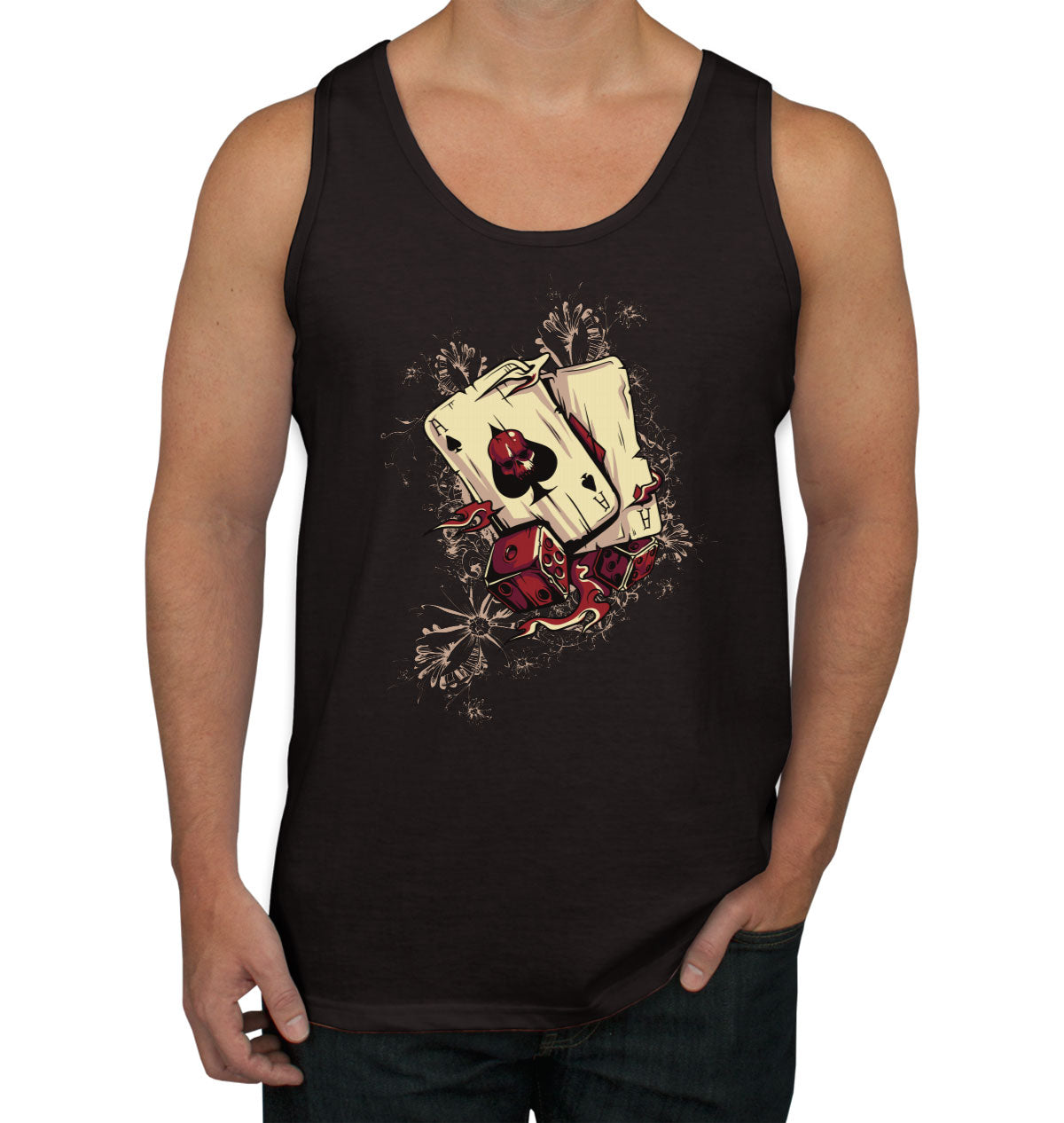 Ace Of Spaces Of Death And Dice Men's Tank Top