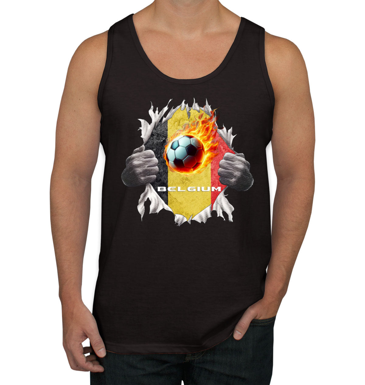 Belgium Euro Cup Soccer Football Men's Tank Top