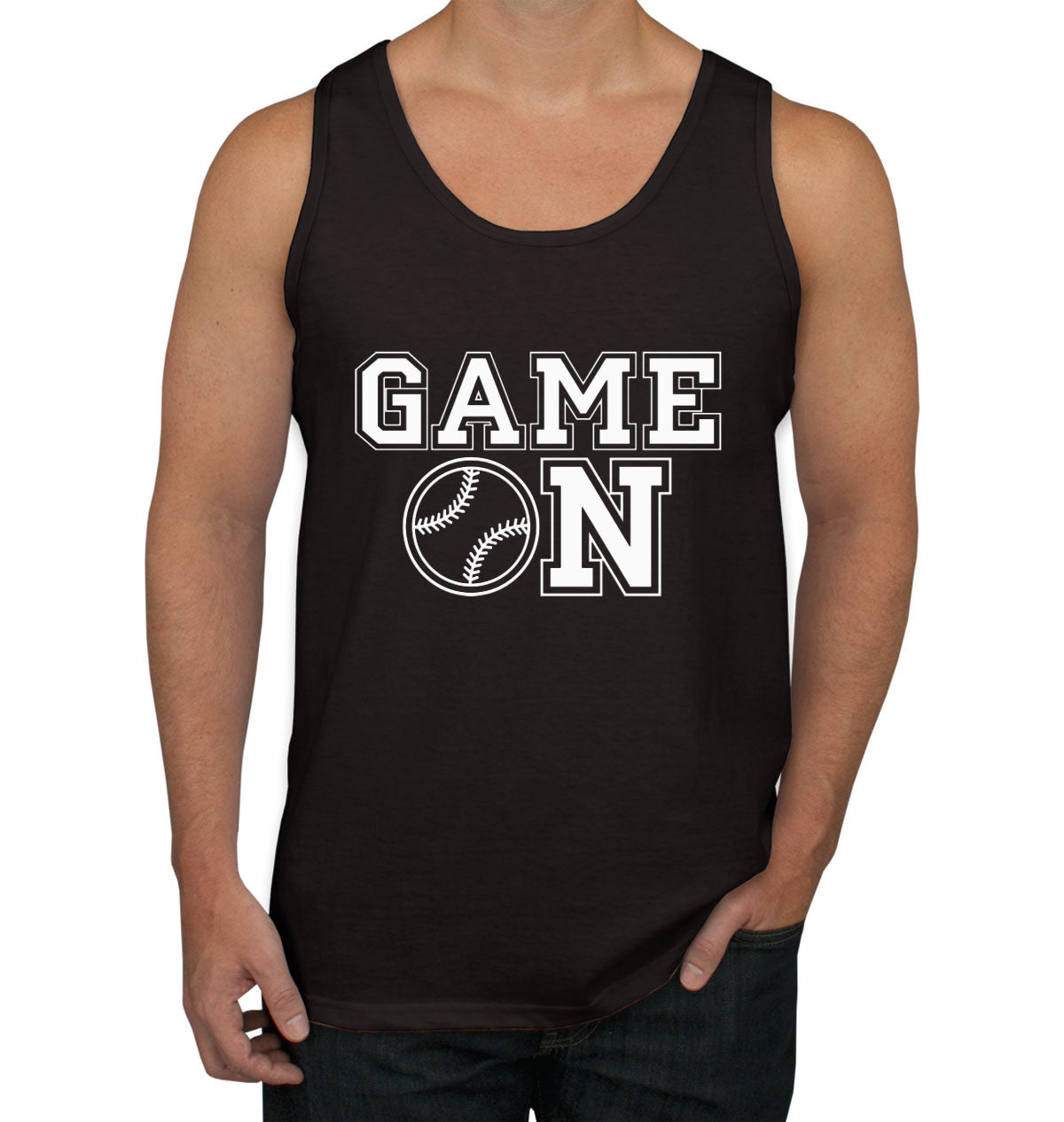 Baseball Game On Men's Tank Top
