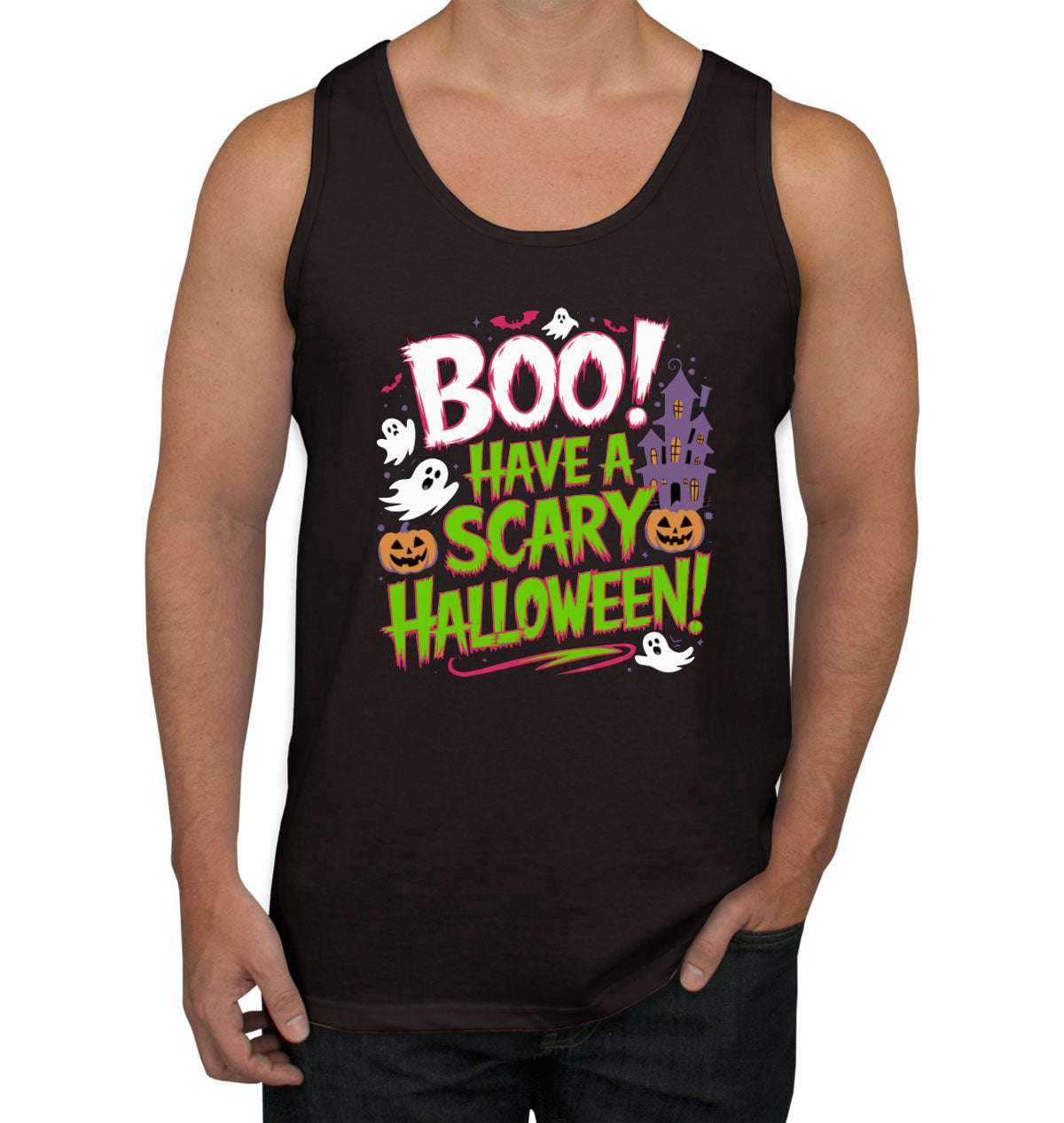 Boo Have A Scary Halloween Men's Tank Top