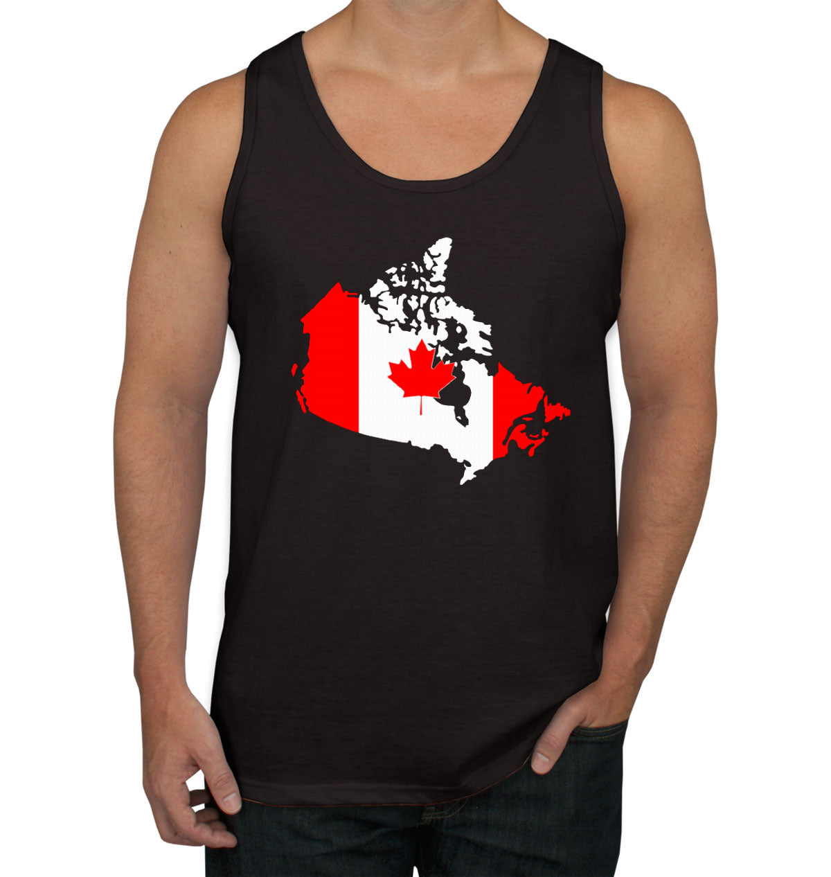 Canada Map Canada Flag Men's Tank Top