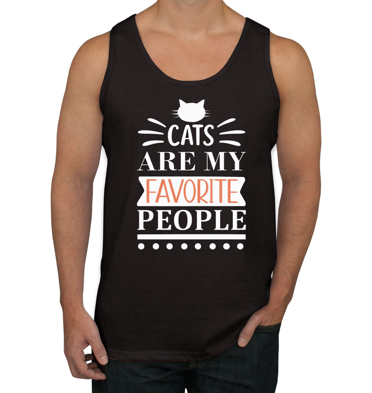 Cats Are My Favorite People Men's Tank Top