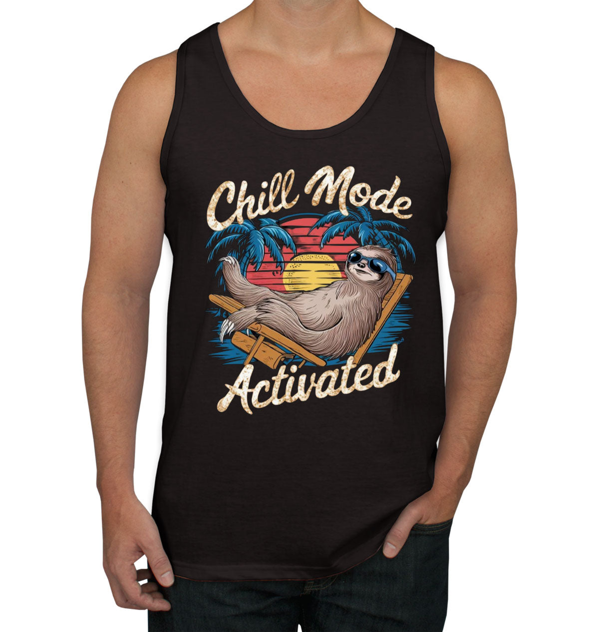 Chill Mode Activated Sloth Men's Tank Top