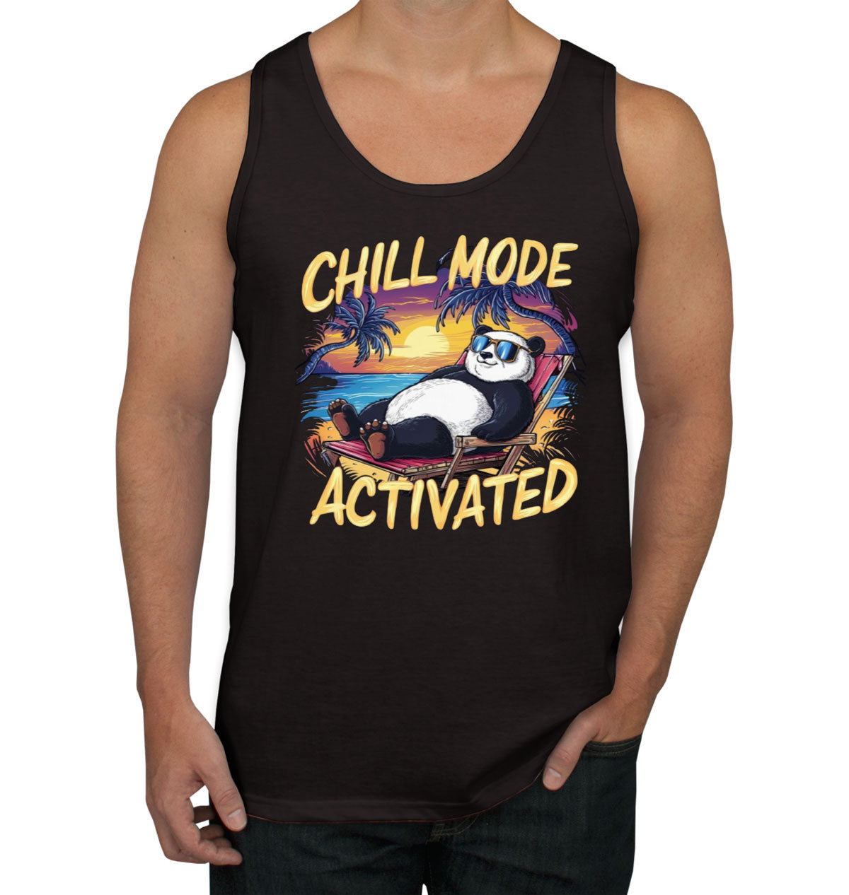 Chill Mode Activated Panda Men's Tank Top