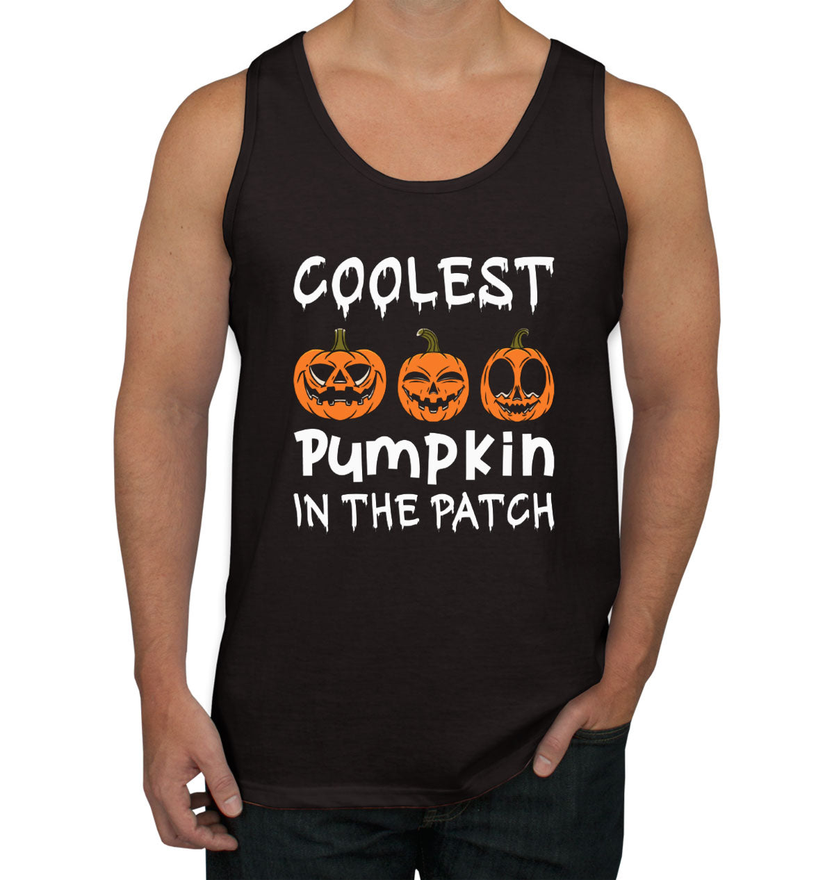 Coolest Pumpkin In The Pitch Halloween Men's Tank Top